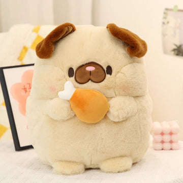 Cartoon Greedy Dog Stuffed Animal Plush Toy, Cute Plushies